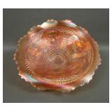 Fenton Marigold Horse Head Medallion JIP Bowl