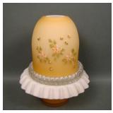 Fenton/ LG Wright Honey Amber Overlay Fairy Lamp