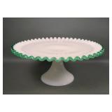 Fenton Emerald Crest Cake Stand