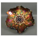 Feton Blue Holly Ruffled Bowl