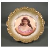 Signed Wallendar Austria Porcelain Portrait Bowl
