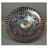 Fenton Purple Hearts & Flowers Crimped Ftd Plate