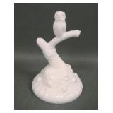 Fenton Milk Glass Owl Ring Holder