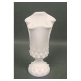 Fenton Hobnail Milk Glass Mini Handkerchief Vase