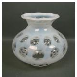 Fenton French Opal Comin Dot Lamp Shade Only