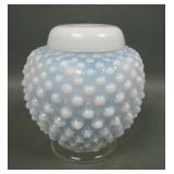 Fenton French Opal Hobnail Ginger Jar