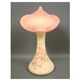 Fenton Satin Burmese JIP Decorated Vase
