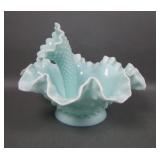 Fenton Turqoise/ Green Hobnail Epergne Base