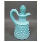 Fenton Turquoise Hobnail Cruet