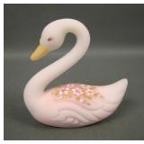 Fenton Satin Burmese Louise Piper Swan