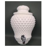 Fenton Hobnail Milk Glass Lavabo With Lid