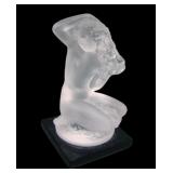Art Deco Lalique France 'Floreal' Nude Paperweight