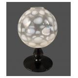 1930's Art Deco Clear Opal Coin Dot Ivy Ball