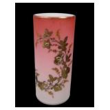 Victorian Enameled Decorated Peach Blow Vase