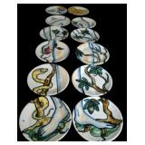 12 Rare Hadley Pottery Eve Garden of Eden Plates