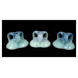 3 1920's Muncie Pottery Spanish Line Candlesticks