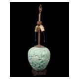 Stangl Pottery Turquoise 2 Light Lovebirds Lamp