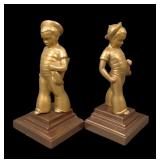 2 1930's Art Deco Frankart Sailor Boy Bookends