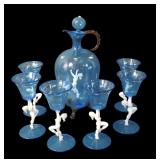 1920's Bimini Fritz Lampl Deco Nude Decanter Set