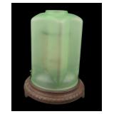 Art Deco Vaseline Goldfish Motion Lamp 'As Is'