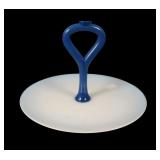 Fry Foval Delft Blue # 600 Handled Cake Plate