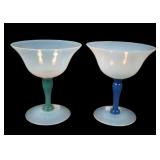 Two Fry Foval Champagne/ Stemmed Sherbets