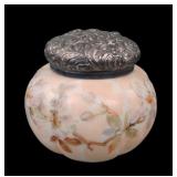 Mt Washington Decorated Mellon Rib Cracker Jar