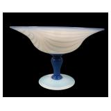 Fry Foval Delft Blue Festoon Decorated Compote