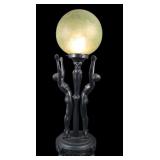 Frankart Art Deco Double Nudes W/ Globe Lamp