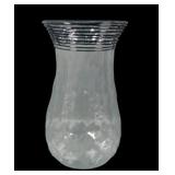 1920's H.C.Fry Glass lass Black Reeded Optic Vase
