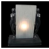 Frankart Art Deco Double Stylized Nude Table Lamp