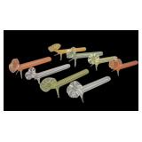 Nine Lauscha -Bimini Hand Blown Glass Knife Rests