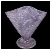 Consolidated Amethyst Wash Martele Fan Vase