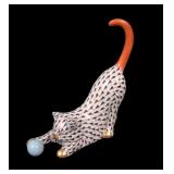Herend Hungary Porcelain Hand Painted Cat