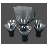 Morgantown Glass MCM Smoke 6 Piece Martini Set