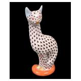 Herend Hungary Porcelain Hand Painted Egyptian Cat