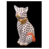 Herend Hungary Porcelain Hand Painted Sitting Cat