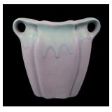 Muncie Pottery Haley Design Handled Melon Rib Vase
