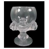 Lalique France 'Bagheera' Lin Paw Pedestal Vase