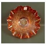 Fenton Contemp. Lg Red Persian Medallion Ftd Bowl