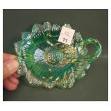 Fenton Comtemp. Ice Green Sunflower Pin Tray