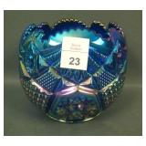 LE Smith Blue Hobstar Rosebowl