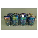 Lot of 8 Joe St. Clair Blue G& C Tumblers