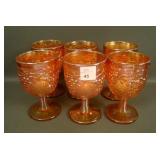 Set of Six IG Marigold Imperial Grape Goblets
