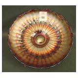 Fenton Red Stippled Rays ICS Bowl