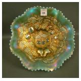 Northwood Aqua Opal Stippled 3 Fruits Bowl