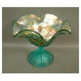 Imperial Grape Aqua Ruffled Compote