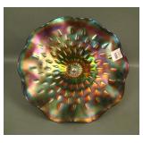 Dugan Purple Raindrops Domed Ruffled Bowl