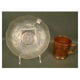 Two Piece Lot of Vintage Carnival Glass