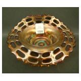 Fenton Amber Two Row Open Edge Ruffled Hat